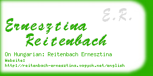 ernesztina reitenbach business card